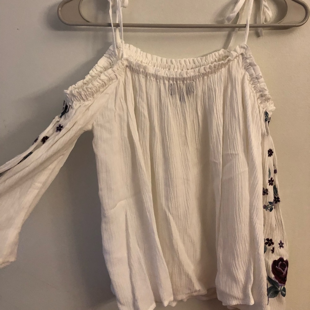 White off the shoulder top
